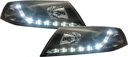 Headlights Dragon Design clear/black fit for Skoda Octavia from 2004