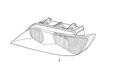 Headlight with white Indicators left side BMW Z3 up to 04/99