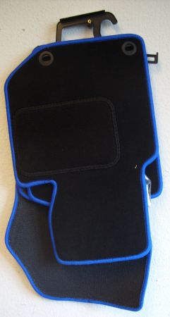 Floor mats 4 pcs. black/blue outline BMW E23