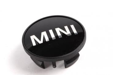 Mini Center cap with emblem, black D=50mm