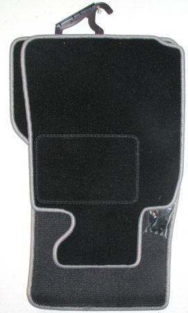 Floor mats 4 pcs. black/silvergrey outline Mini R56