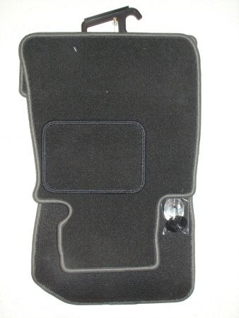 Fussmatten 2 tlg. schwarz/Kettlung grau Mercedes SL W113 Pagode