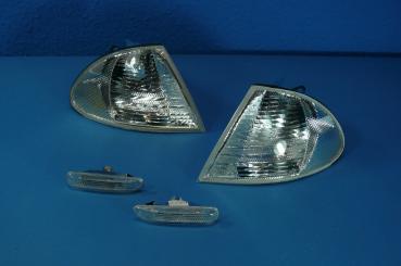 Front indicator + Side indicator white fit for BMW 3er E46 Sedan Touring