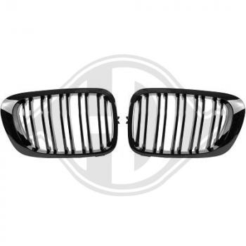 Shadowline Kidneys DOUBLE FLOOR shiny black BMW 3er E46 Coupe/Convertible (Bj. 1999 - 03/2003)