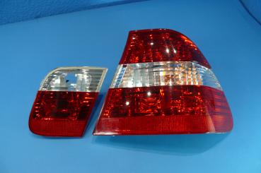 Taillights red/white Facelift-Look 4pcs fit for BMW 3er E46 Sedan up to 09/2001