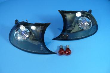 Blinker klar/schwarz passend für BMW 3er E46 Coupé/Cabrio ab 10/01