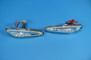 Seitenblinker LED klar/chrom passend für BMW 3er E46 Bj.01-05 E60 E61 X3 E83