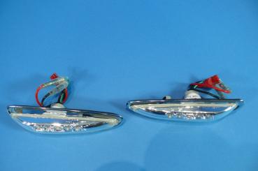 Seitenblinker LED klar/chrom passend für BMW 3er E46 Bj.01-05 E60 E61 X3 E83