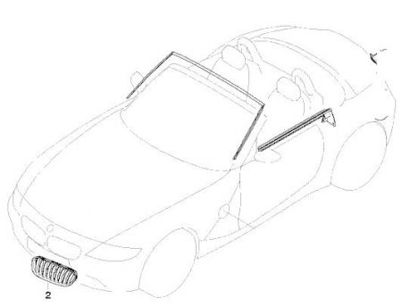 Front Grille -left side- BMW Z4 GRAPHIT
