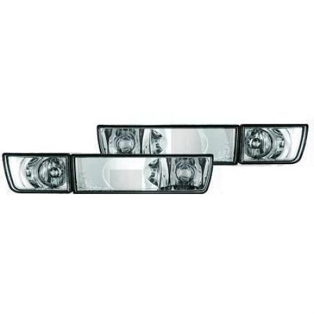 Klarglas Blinker inkl. Nebelscheinwerfer CHROM passend für VW Golf 3 (91-97), VW Vento (92-98)