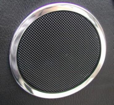 Door speaker rings 110mm polished (2 pcs) fit for BMW E36 / Z3