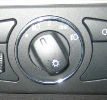 Ring für Lichtschalter verchromt passend für BMW 5er E60/E61 Limousine/Touring ab 03/07