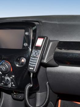KUDA Telefonkonsole passend für Citroen C1 / Peugeot 108 / Toyota Aygo 2014 Leder schwarz