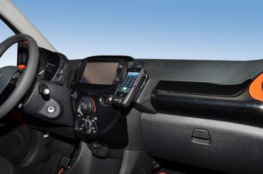 KUDA Phone console fit for Citroen C1 / Peugeot 108 / Toyota Aygo 2014 real leather black
