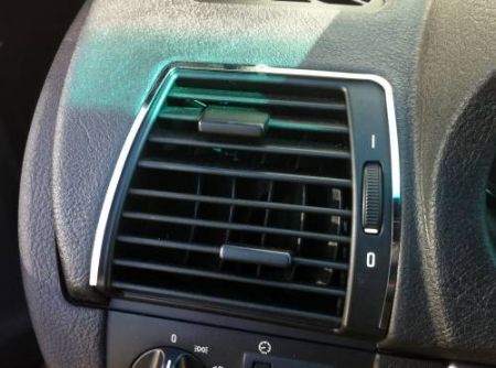 Framework for air vent outside polished 2pcs. BMW X5 E53