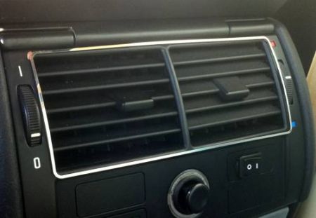 Framework for air vent behind polished BMW X5 E53