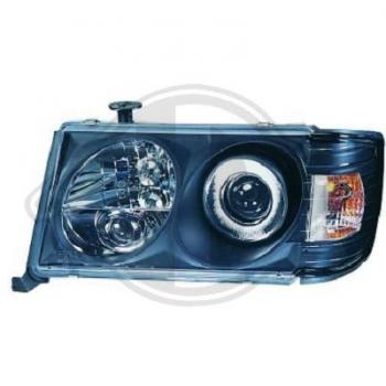 Headlights with indikators clear/black fit for Mercedes W124 1985 - 1993