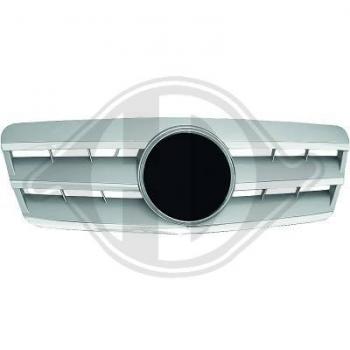 Radiator grille complete W208 Sportlook Bj. 97-02 chrome/silver