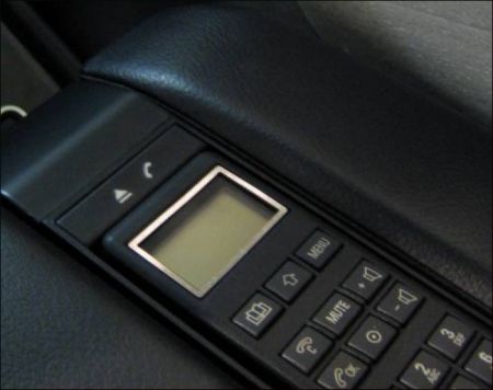 Rahmen Telefondisplay poliert passend für BMW 5er E39 Limousine / Touring