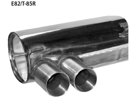 BASTUCK Endschalldämpfer mit Doppel-Endrohr E82 2x85 mm RACE-Look passend für BMW 1er E82 118d 120d