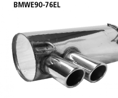 Endschalldämpfer Doppel-Endrohr 2x76 mm eingerollt E92/E93