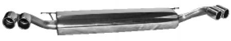 Rear silencer with twin tail pipes SLASH 2x Ø 76 mm LH + RH