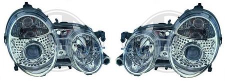 Headlights clear/chrome fit for Mercedes W208 CLK 97 - 02