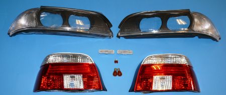 Taillights Set+ Indicator Set + Side Indicator white fit for BMW 5er E39 sedan