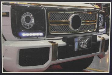 Headlight frame with daylights SILVER fit for Mercedes W463
