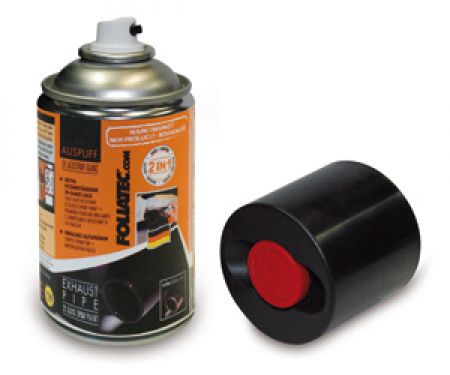 FoliaTec Auspuff- 2K- Lackspray glanz schwarz 250ml