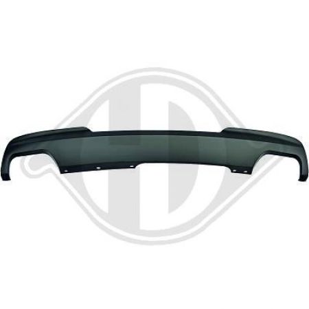 Diffusor Rear black with 2 cutouts for Tailpipe fit for BMW 5er F10/F11