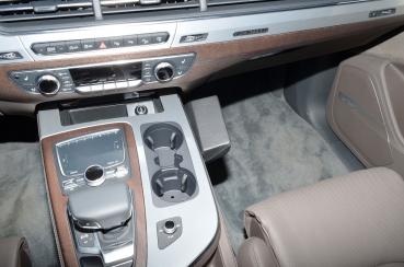 Preview: KUDA Telefonkonsole passend für Audi Q7 ab 04/2015 Leder schwarz