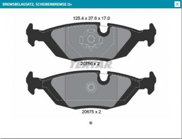 TEXTAR brake pads reare fit for ALPINA B6 (E21/E30) BMW E23 / E24 / E28 / E30