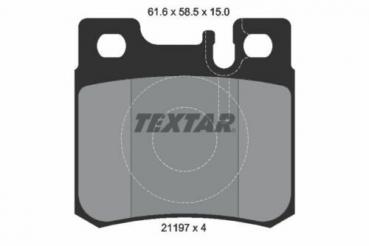 TEXTAR Bremsbeläge hinten passend für Mercedes R129 / R170 / W124 / W201 / W202 / W210