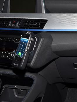 KUDA Telefonkonsole passend für BMW X1 (F48) ab 2015 / X2 F39 Leder schwarz