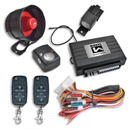 JOM Alarm Security System, universal, with folding keys and sire