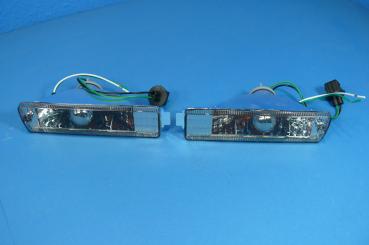 Front indicators clear black with parking light fit for VW Golf/Jetta 2 with GL/GTI-Bumper