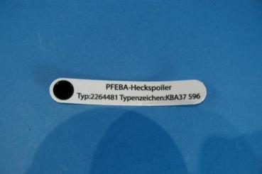 Typenschild für orginal BMW Class 2 Heckspoiler passend für BMW 3er E36 Limousine/Coupe