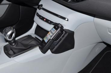 Preview: KUDA Telefonkonsole passend für Peugeot 3008 & 5008 ab Bj. 2016 Leder schwarz