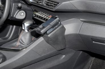 Preview: KUDA Telefonkonsole passend für Peugeot 3008 & 5008 ab Bj. 2016 Kunstleder schwarz