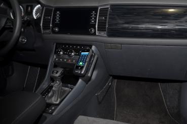 KUDA Telefonkonsole passend für Skoda Kodiaq ab 03/2017 / Skoda Karoq Kunstleder schwarz