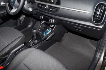 Preview: KUDA Telefonkonsole passend für Kia Picanto ab Bj. 2017 (JA) Leder schwarz