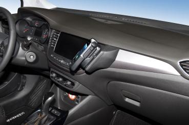 Preview: KUDA Telefonkonsole passend für ​Opel Crossland X ab 06/2017 & Opel Crossland ab 2020 (Facelift) Leder schwarz