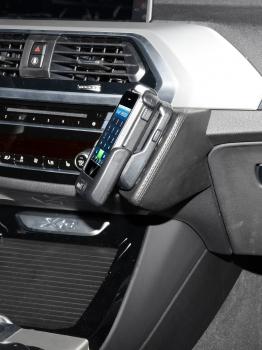 KUDA Telefonkonsole passend für BMW X3 G01 ab 11/2017 / X4 G02 ab 04/18 Leder schwarz