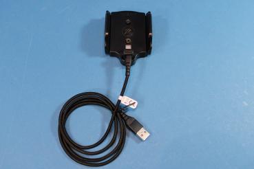 Preview: KUDA Fix2Car Halter für Smartphone mit USB-C Anschluss und für Gerätebreite 58-95 mm Universell fest einstellbar & 1,0m USB-A Kabel