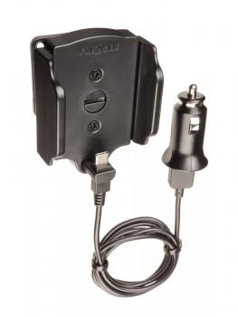 KUDA Adjustable Fix2Car holder for cell phones with USB-C connection and for device widths of 58-95 mm. Universally fixed and adjustable, with integrated 1m USB cable