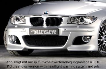 RIEGER Spoilerstoßstange passend für BMW 1er E87 (mit Aussparungen für WischWasch Anlage  + ohne Aussparungen für PDC)