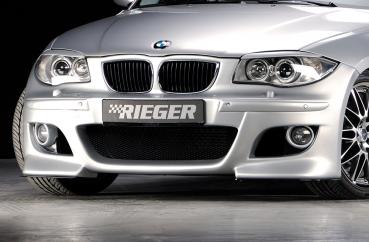 RIEGER Spoilerstoßstange passend für BMW 1er E87 (mit Aussparungen für WischWasch Anlage  + mit Aussparungen für PDC)