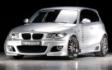 RIEGER Spoilerstoßstange passend für BMW 1er E87 (mit Aussparungen für WischWasch Anlage  + mit Aussparungen für PDC)
