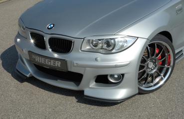 RIEGER Spoilerstoßstange passend für BMW 1er E87 (mit Aussparungen für WischWasch Anlage  + mit Aussparungen für PDC)